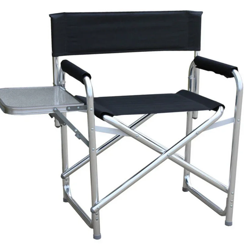 Cheap Folding Stable Director Chair Outdoor Durable Fishing Chair Beach Chair Aluminum Tube 600D Oxford with Tray Table 65x48x78