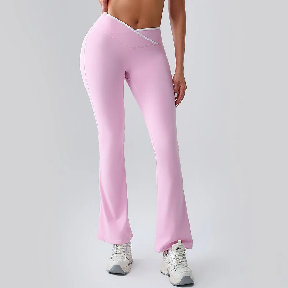 Femmes hanche levage femmes sport Leggings taille haute Fitness taille haute et jambes larges Push Up Yoga Leggings vêtements de sport sport