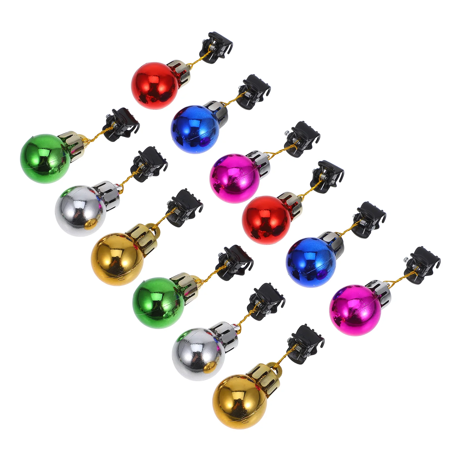 12 Pcs Facial Hair Baubles Beard Ornaments Gadgets Christmas Decoration Clip Man