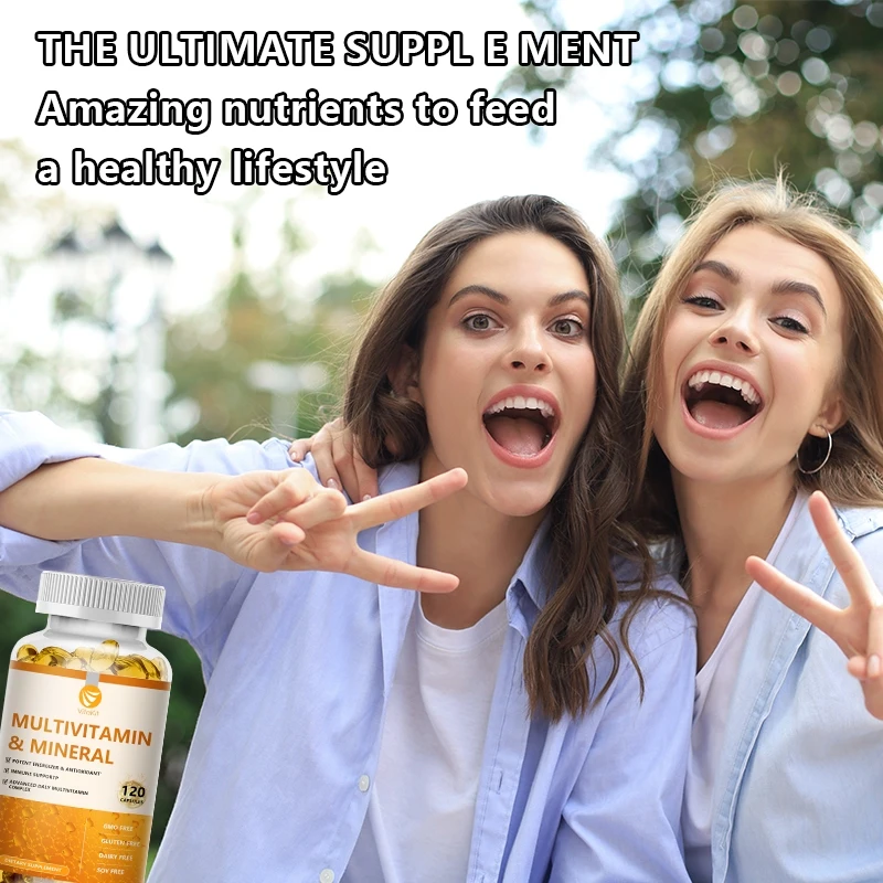 Vitamines & Minéraux 120 Gélules |   Suppléments vitaminés |   Formule complète multivitamines et minéraux |   100% authentique