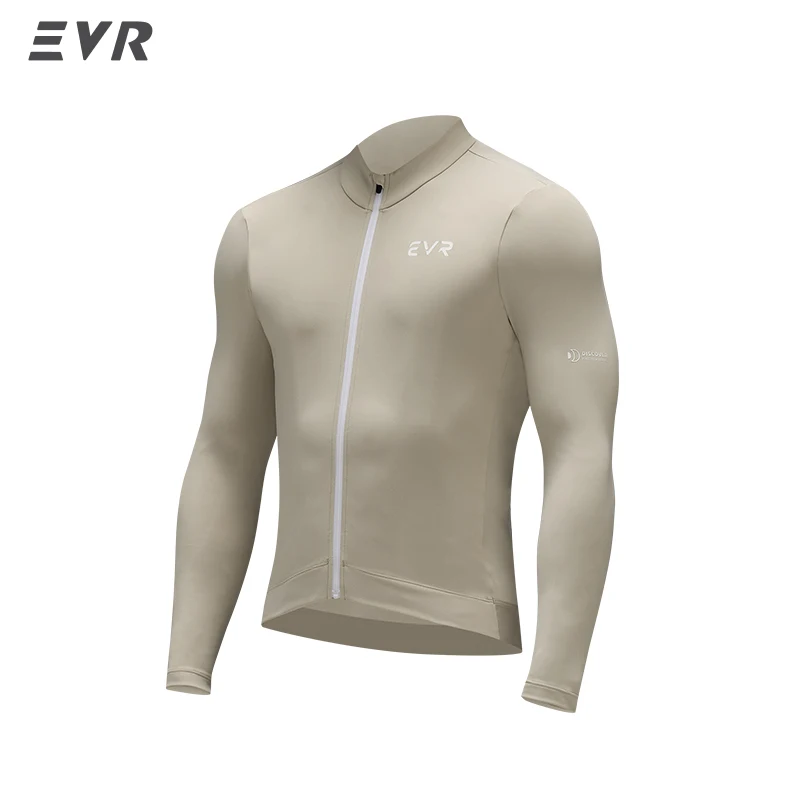 EVR heren winterfietsshirt met lange mouwen, fleece, thermisch, warm, sneldrogend, ademend, geschikt voor racefietsen en mountainbikes.