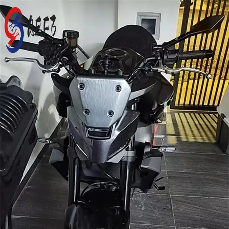 

AEF3-Motorcycle Windshield Windscreen Visor Wind Screen Deflector With Bracket Kit For YAMAHA MT09 MT-09 SP 2024