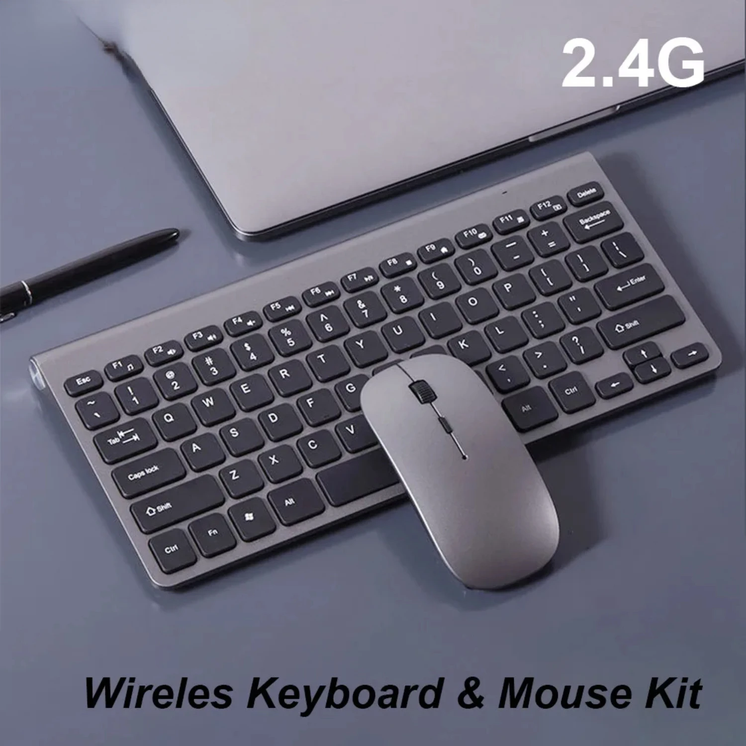 Rechargeable Wireless Keyboard and Mouse Kit 2.4GHz Mini Sets Combos DIY Desktop Chargeable for  PC Cell Phone Tablet Laptop