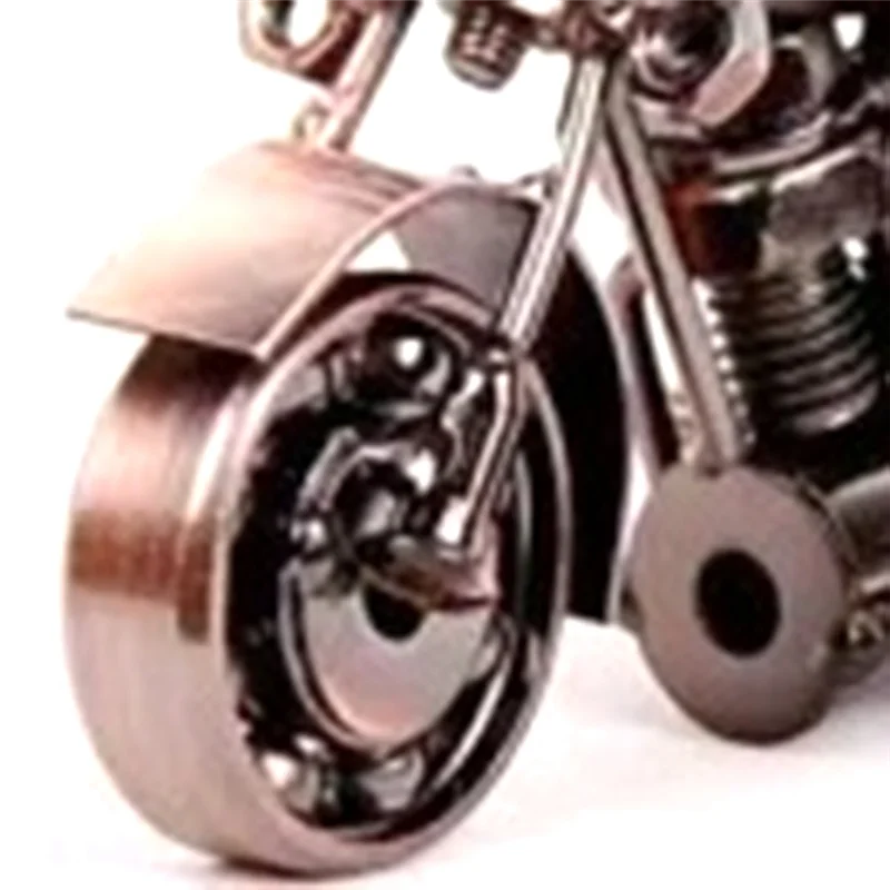 MAKE-estatuilla de Metal para decoración de motocicleta, escultura de hierro para motocicleta, decoración de escritorio, regalo artístico, decoración del hogar, bronce duradero