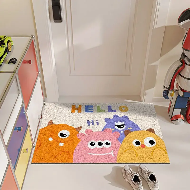 Cartoon Welcome Doormat Floor Mat Quick-drying Toilet Bathroom Diatom Mud Non-slip Door Mat Rug Carpet Rapid Water Absorption