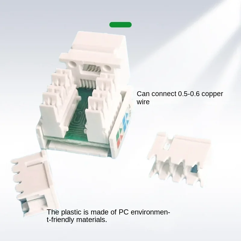 Prise murale de module filaire Ethernet Keystone, pince jack, noir, blanc, beige, RJ45, CATinspectés, 10 pièces