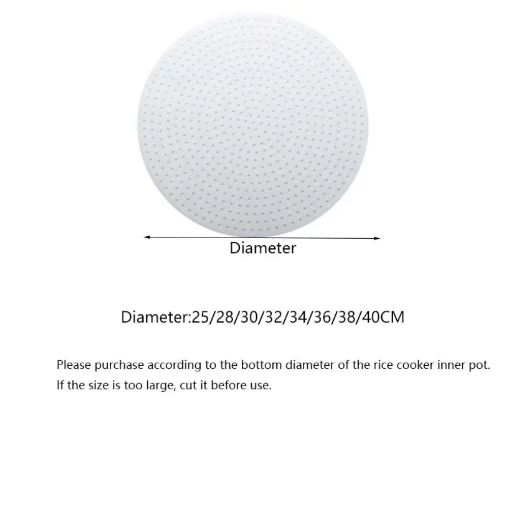 Silicone Rice Cooker Anti-scorch Mat High Temperature Resistant Cuttable Non-stick Pad Round Thickened Steamer Mat