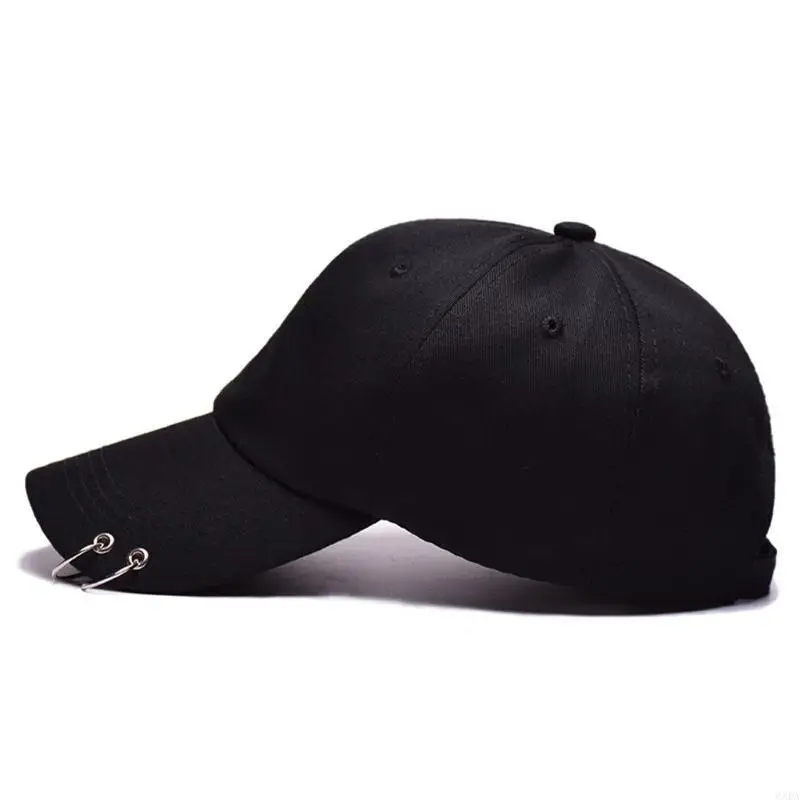 Unisex Hip Hip Baseball Cap Rings Sunscreen Plain for Snapback Trucker Dad 6XDA