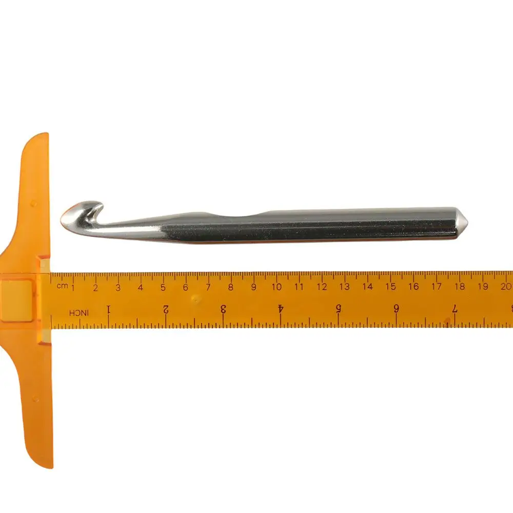 6.5 مللي متر ، 7 مللي متر ، 8 مللي متر ، 9 مللي متر ، 10 مللي متر ، 12 مللي متر ، 15 مللي متر خطاف كروشيه كبير الألومنيوم 7 قطعة/المجموعة أداة النسيج الحياكة الكبيرة