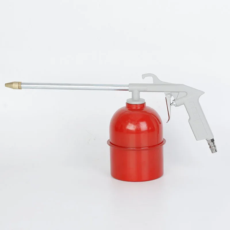 1Pcs Zinc Aalloy Pneumatic Car Engine Cleaning Gun Auto Washer Red Pot Car Repair Engine Oil Channel Cleaning Gun Car Washers