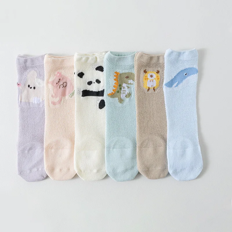 

Summer Baby Mesh Stockings 0-2year Kids Knee High Mosquito Repellent Socks Hollow Breathable Infant Long Tube Sock Cartoon Socks