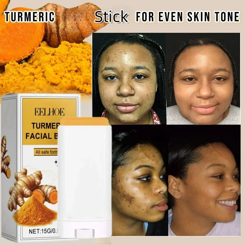 

Whitening Freckle Multi Bounce Balm Facial Cream Dark Spot Remover Melanin Repair Anti-Aging Turmeric Stick Korean Cosmetics 15g