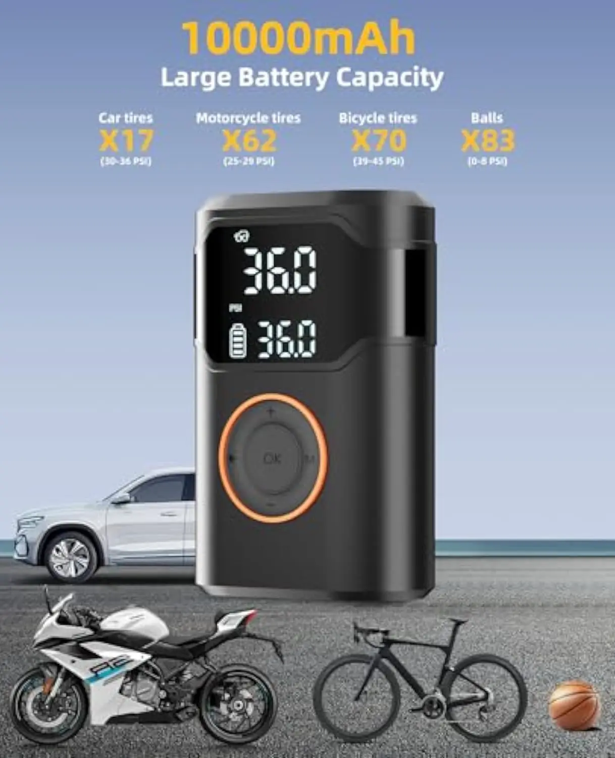 Automatic Rechargeable Electric Mini Digital Wireless Portable Cordless Tyre Inflator Car Air Pump Compressor Tire Inflators