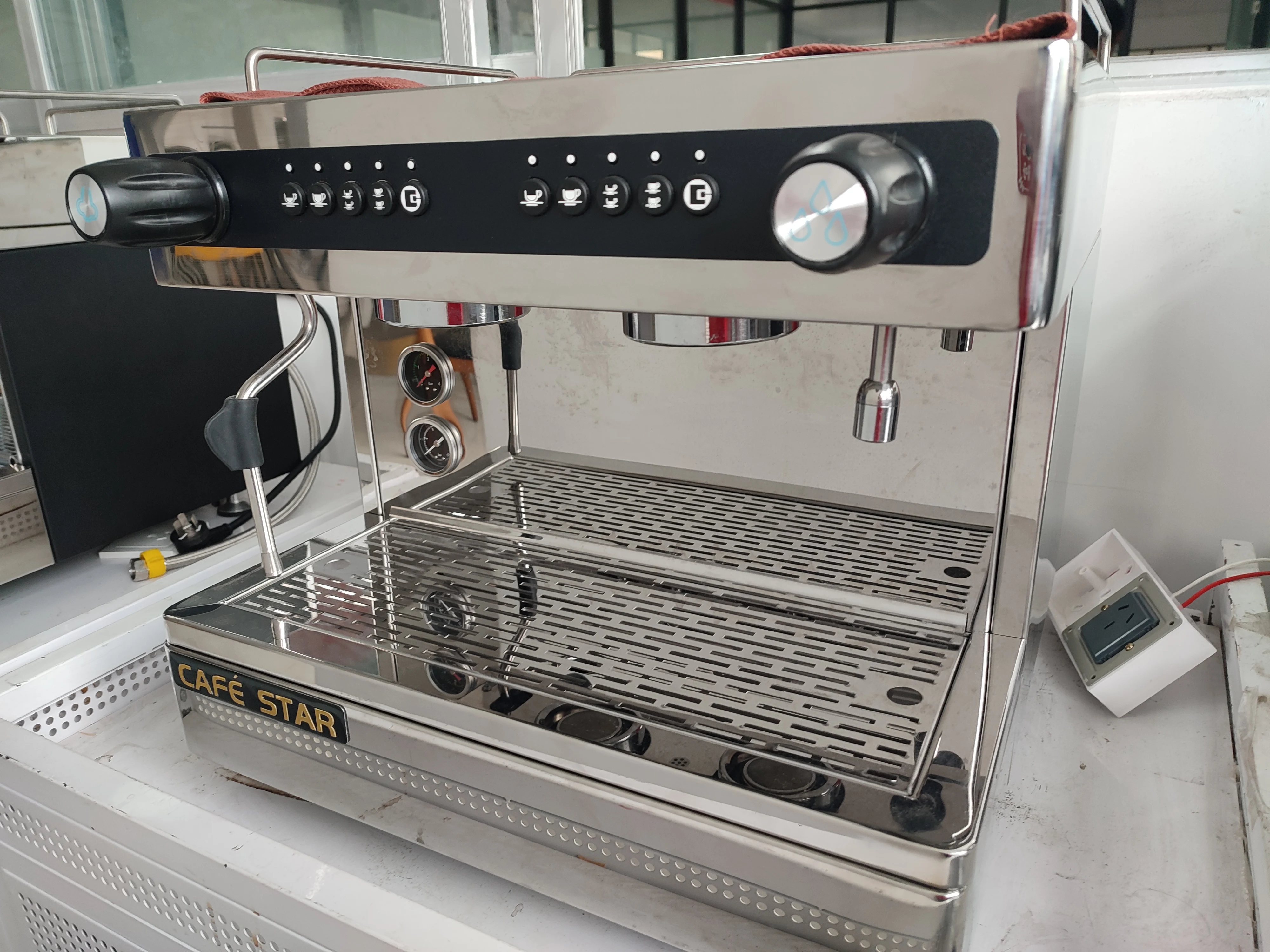 Commercial Espresso 304 Stainless Steel Semi-automatic Coffee Machines for Coffee Shops and Dessert Shops