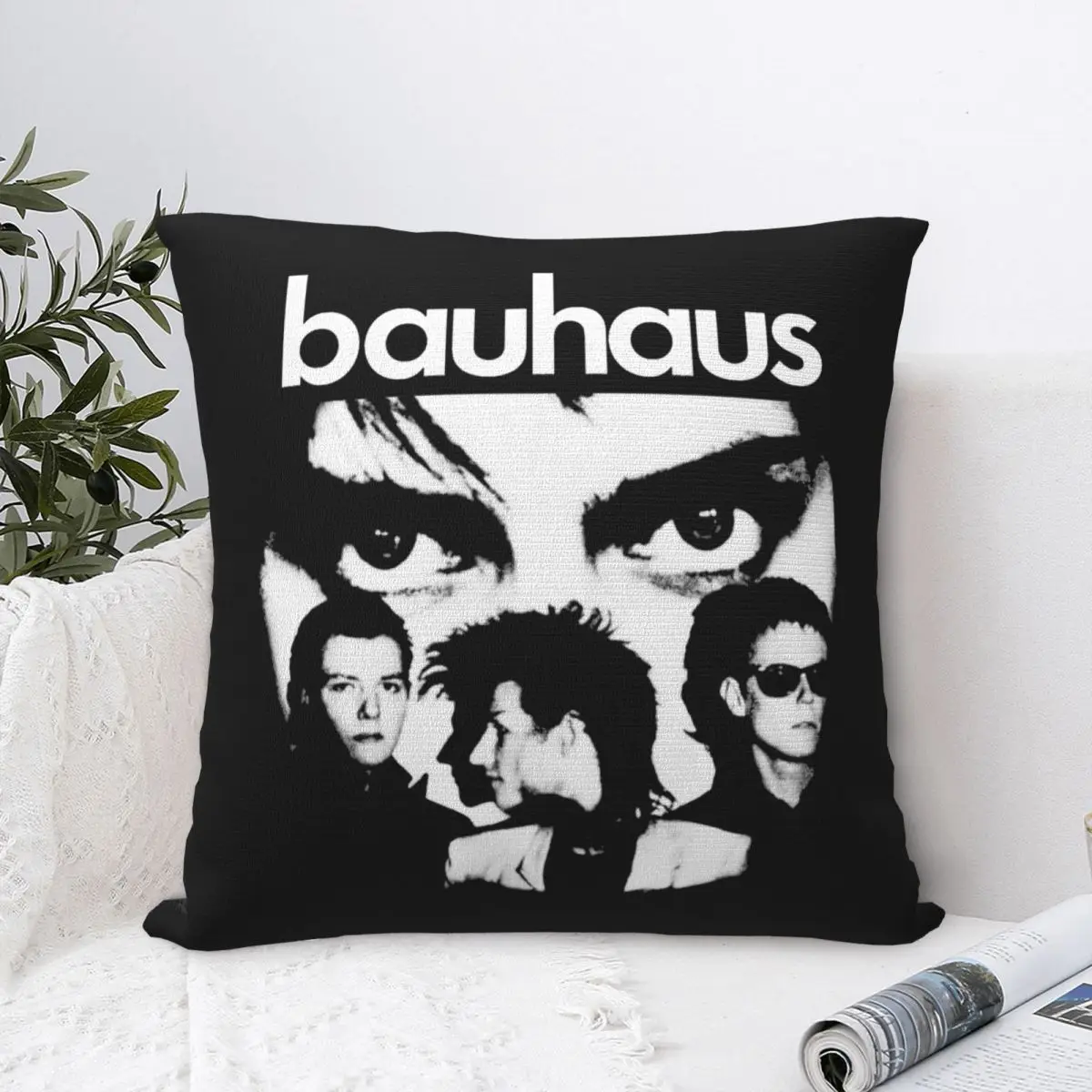 Bauhaus, Квадратные наволочки, готические, рок, музыка, наволочки, индивидуальный Декор на молнии, наволочка для автомобиля 40x40 см