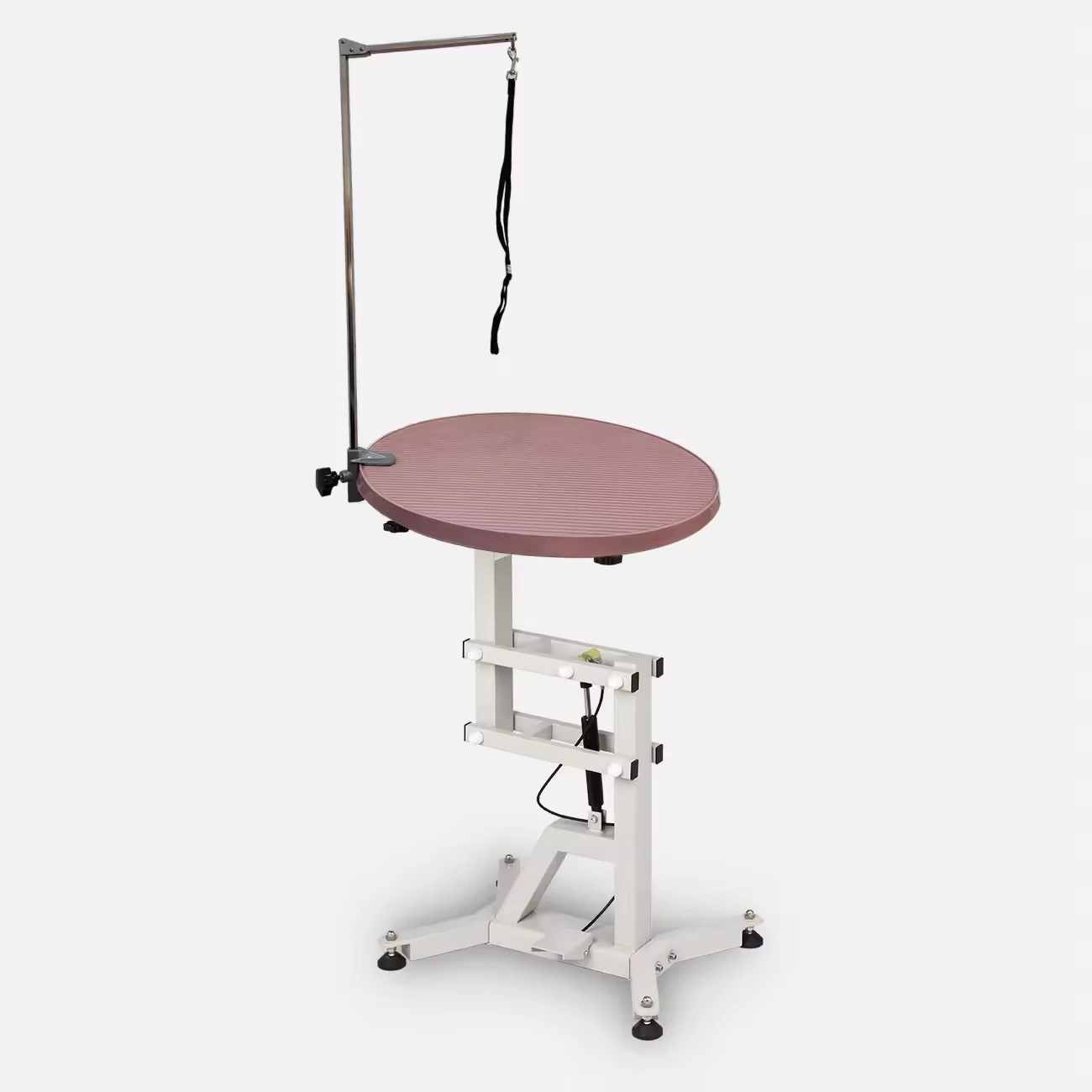 Electric Lifting Veterinary Exam Table 360° Rotating Round Dog Grooming Table for Large Pets