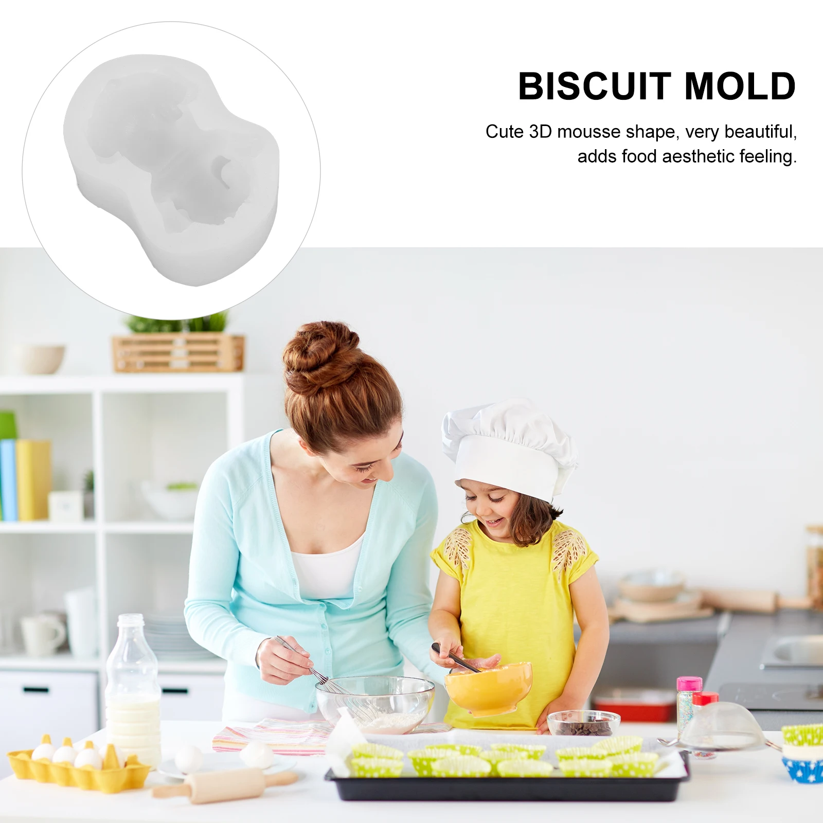 

Party Bulldog Mousse Mold Baking Moulds for Cake Plaster Shape White Cookie Molds Baby