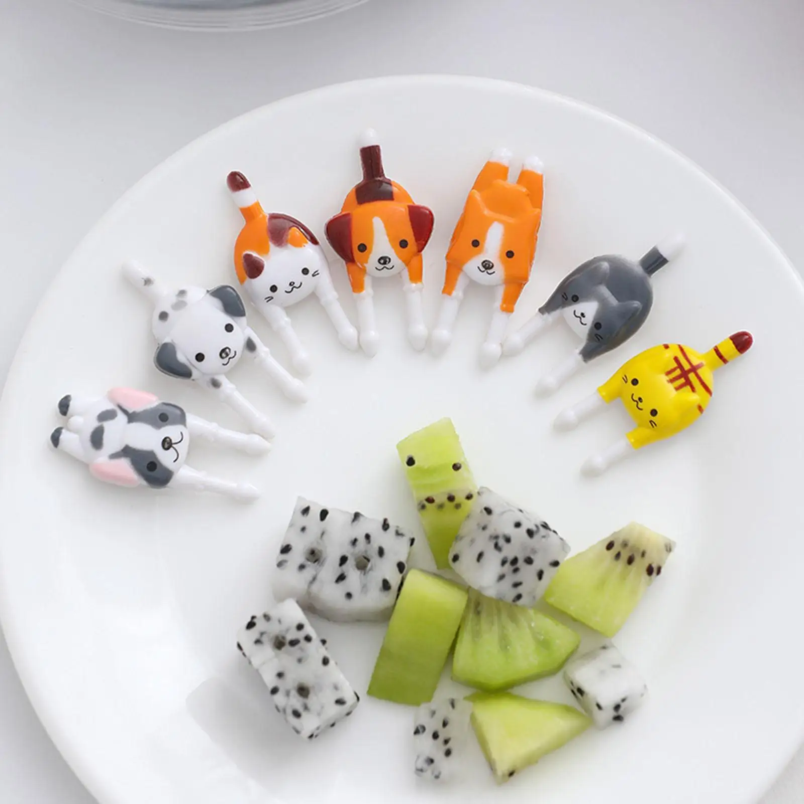 Mini Animal Fork Plastic Food Toothpick Food Picks for Party Salad Bento Accessories