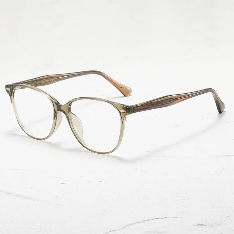 Business party glasses with vintage and artistic cat-eye rectangular and round frames, trendy and fashionable optical glasses.