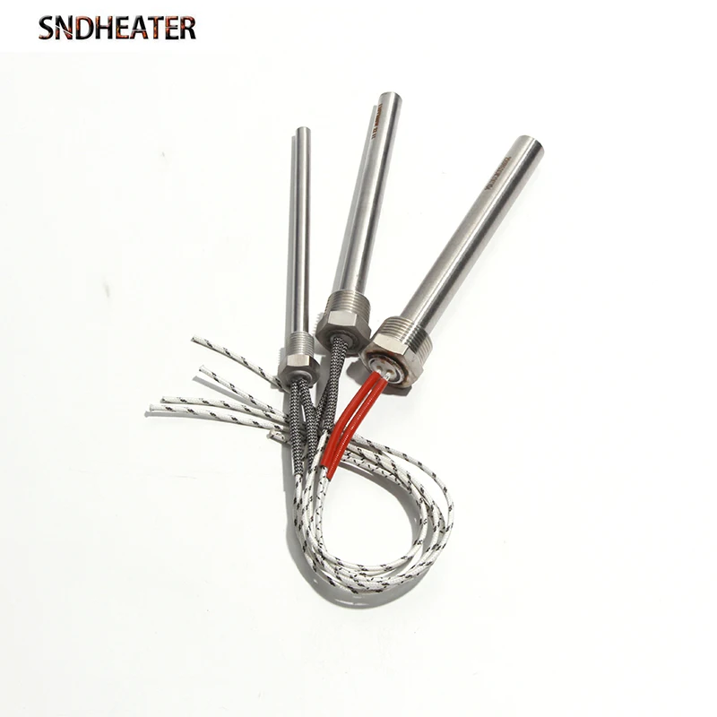 SNDHEATER 220V Threaded Cartridge Heating Element DN15/DN20/DN25 Electric Heater Rod 250/500/1000/1500w304SS for Water Tank 1pc