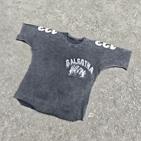 Yao marca de moda RRR123 ropa de hombre de alta calidad camiseta Unisexl ropa de calle de gran tamaño Vintage suelta lavada camiseta Casual para hombres