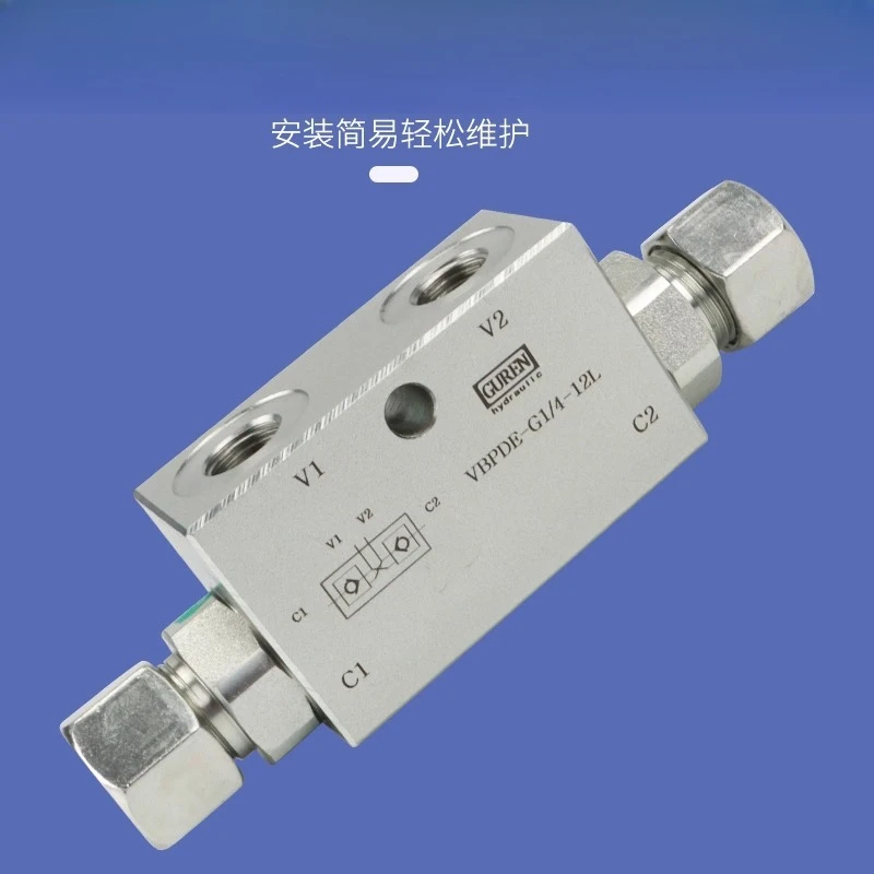 

Two-way hydraulic lock, tubular lock, cylinder pressure retaining valve control check agricultural crane outriggers