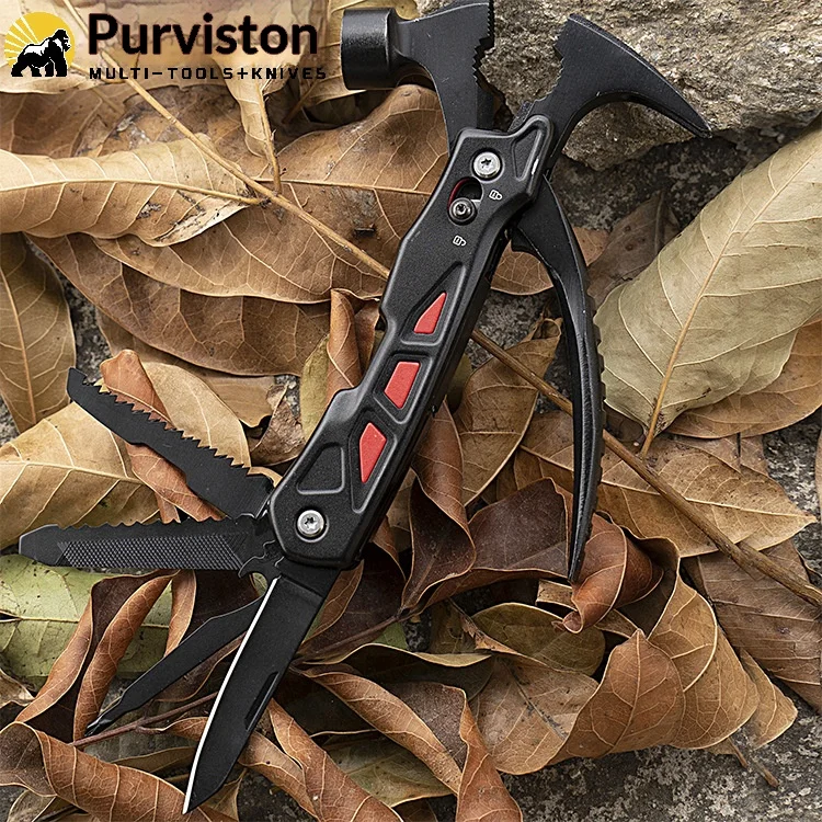 Outdoor stainless steel multifunctional sheep horn hammer portable camping pliers hammer survival outdoor combination tool
