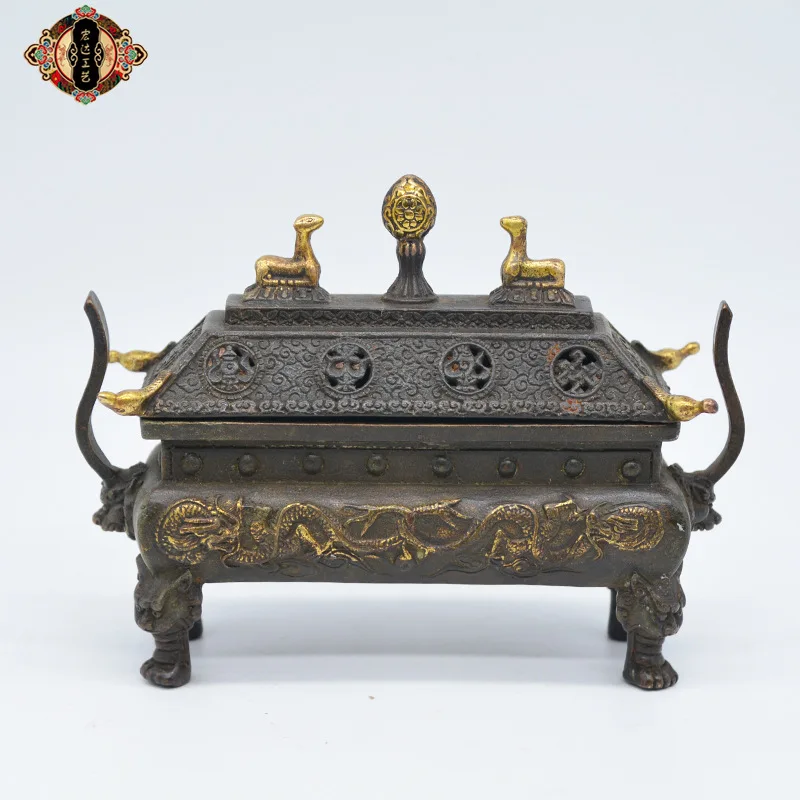 

Brass Long Official Ear Home Copper Incense Burner Ornament