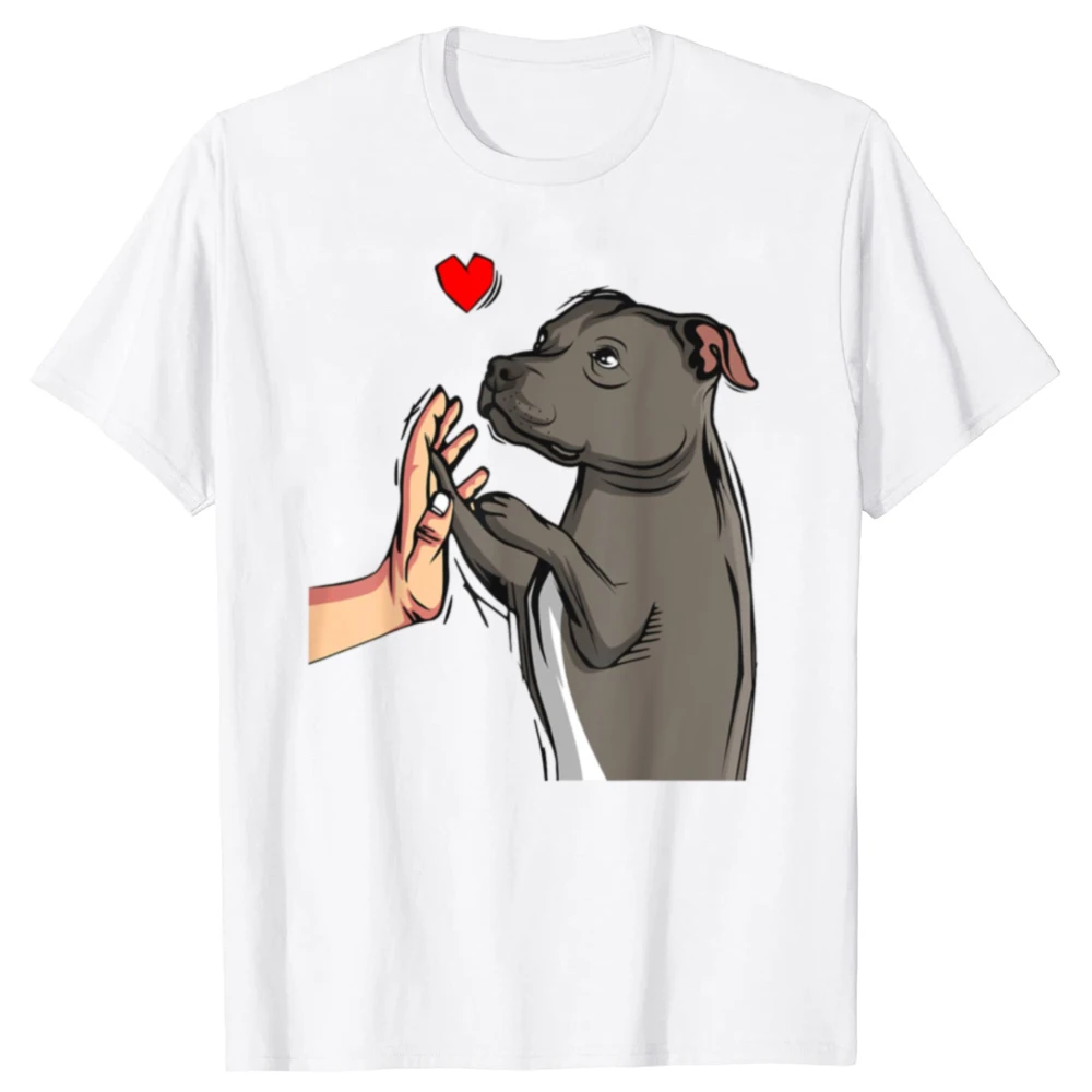 Camisetas divertidas con estampado de Staffordshire Bull Terrier Love Dog Mom, camiseta informal de moda para hombre, camiseta holgada de gran tamaño 100% de algodón