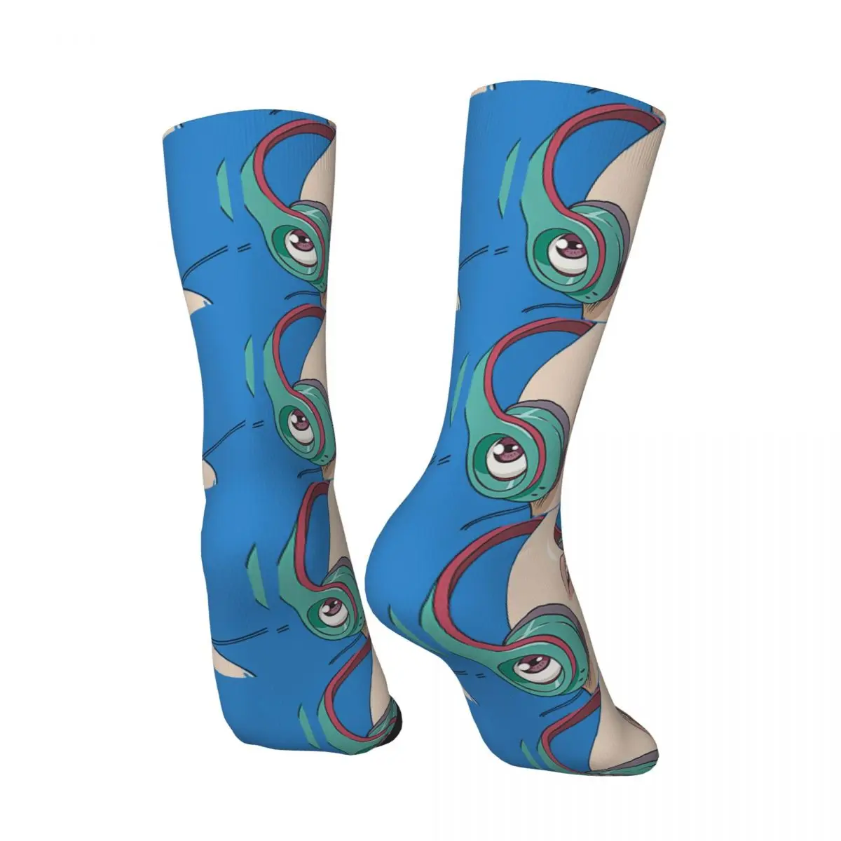 Funny Happy Men's Compression Socks Funny Parasyte Vintage Harajuku Parasyte Hip Hop Novelty Seamless Crew Crazy Sock