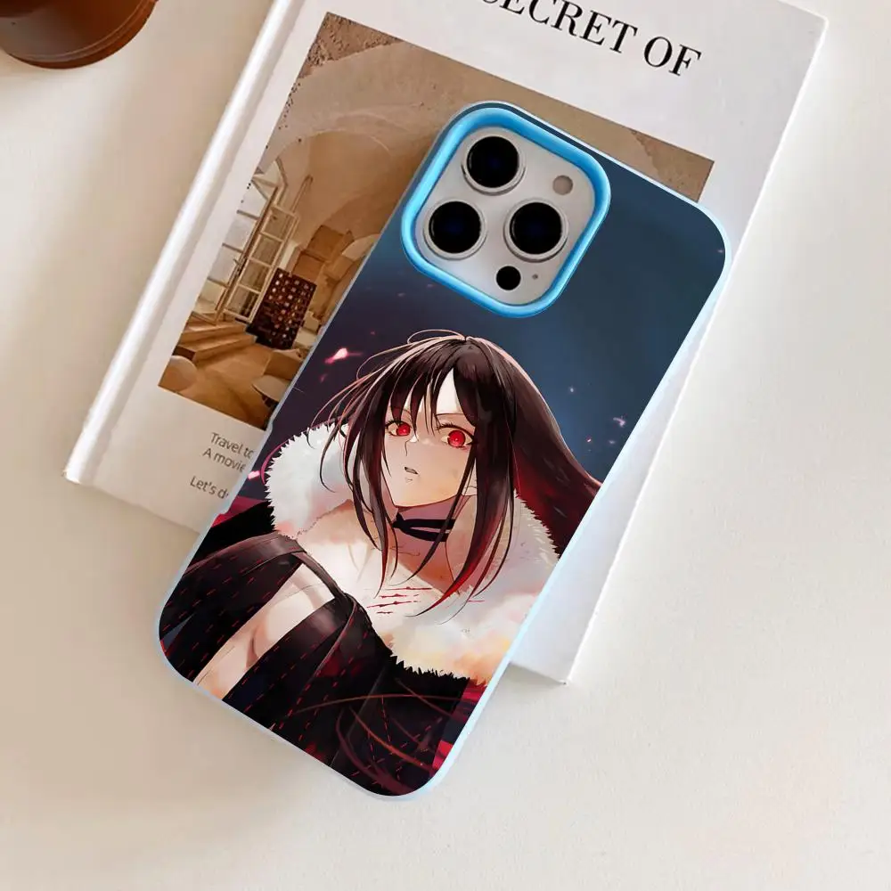 Чехол для телефона Assassin Akuta Hinako для iPhone 17 16 15 14 13 12 11 Air Pro Max Plus, двухслойный, светло-голубой, с эффектом желе