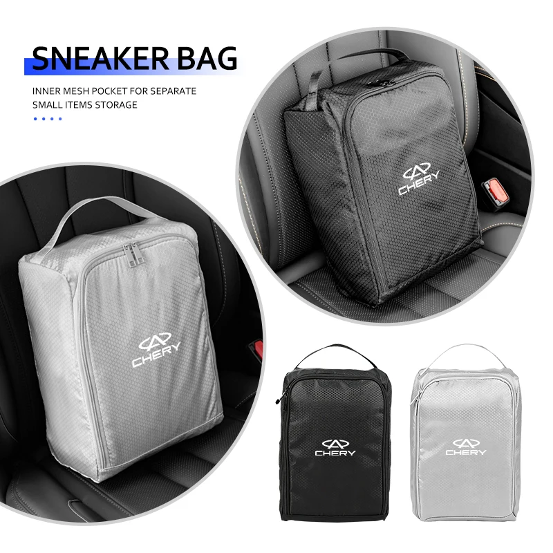 Bolsa de almacenamiento para zapatillas con logotipo de coche, accesorios para guardar zapatos, para Chery Pro T11 A1 A3 A5 Amulet M11 Eastar Elara IQ