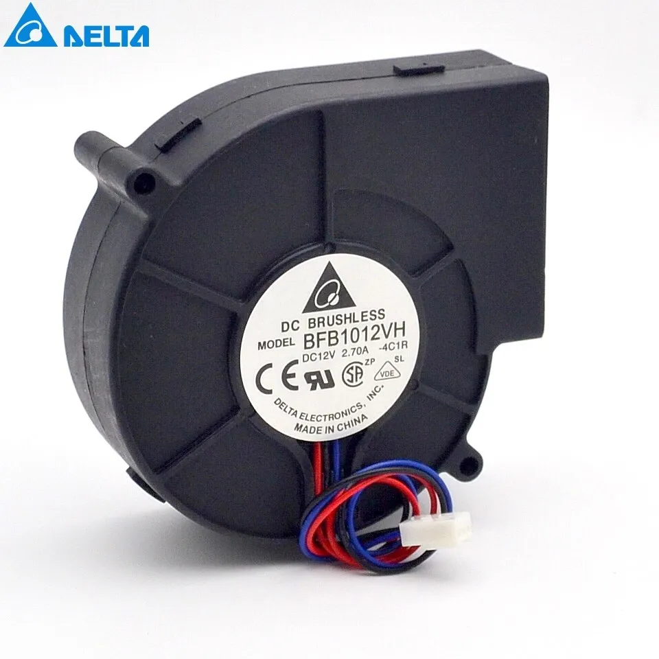 For Delta BFB1012VH delta industrial cooling fan wind turbine 2.7A DC12 pin 9733-3