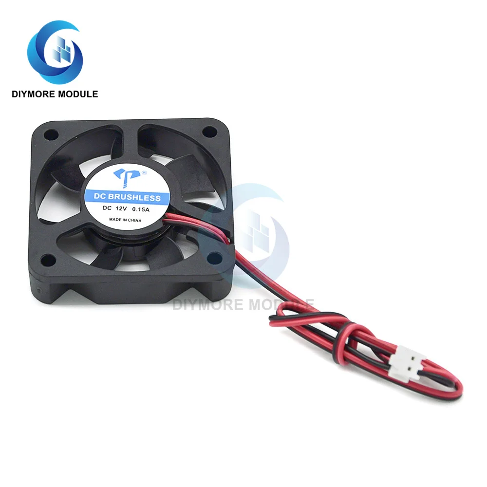 DC5015 micro Cooling Fan Two-Wire Oil Bearing 5cm Purifier Car Light Industrial Fan for Battery Car Charger Inverter Humidifier