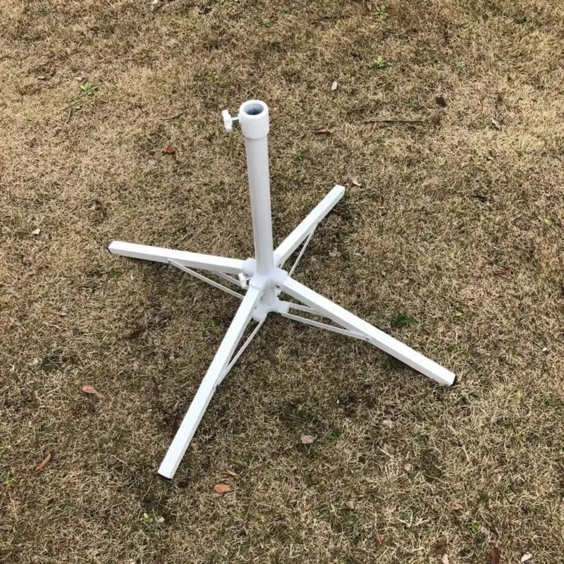 2025 Trend Floor Four-Leg Tripod Foldable/Portable Sun Umbrella Stand Base Outdoor Beach Advertising