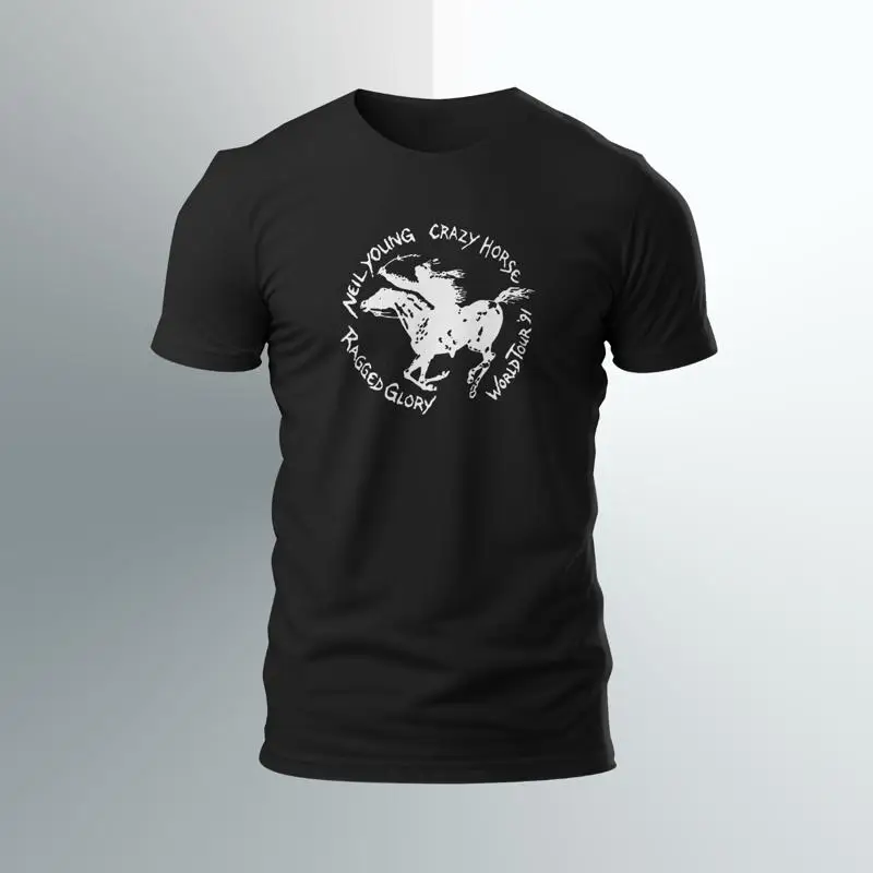 NEIL YOUNG CRAZY HORSE Logo funny t shirt Size S 5XL USA BEST