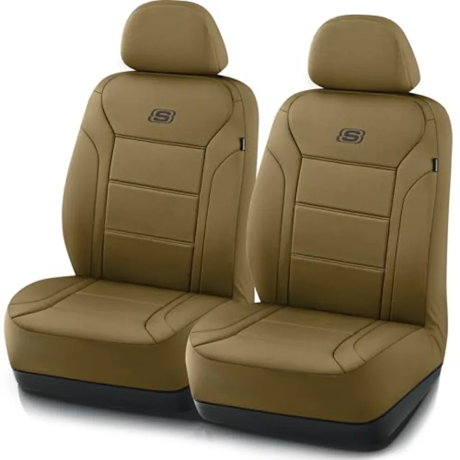 

Memory Foam Car Seat Covers Lycra Fabric Front Seat Covers Airbag Compatible Automotive Comfort Protection for Most Cars Trucks