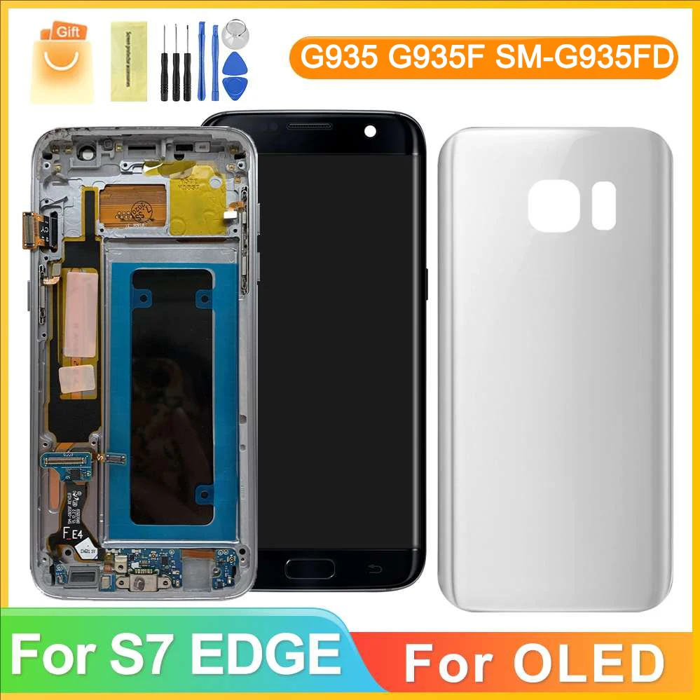 

AMOLED LCD For SAMSUNG S7 Edge G935 G935F SM-G935FD with Frame LCD Display Touch Screen Digitizer Assembly