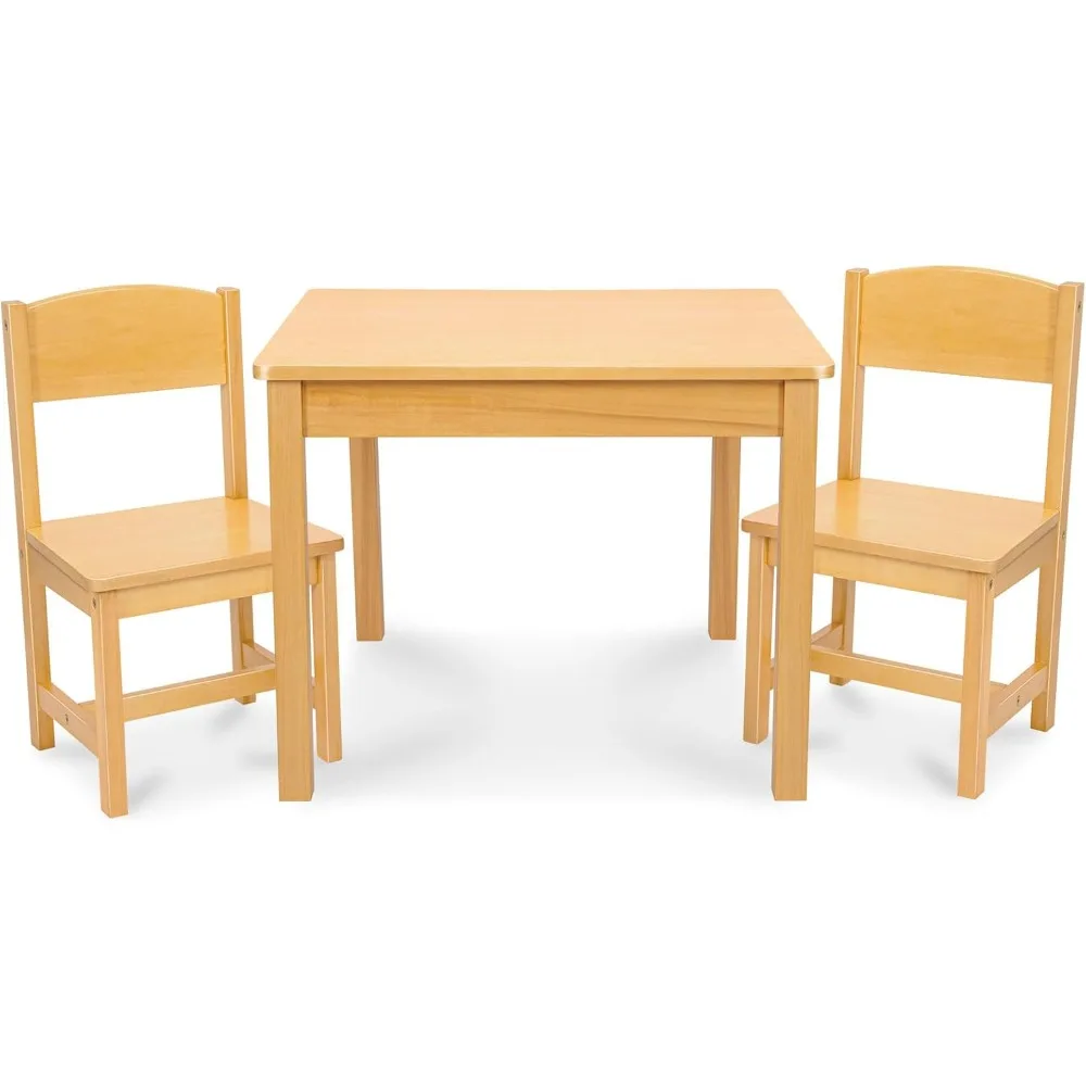 

3 in 1 Solid Wood Kids Table and Chair Set,with Stable and Sturdy Table and Chair Stood., for Arts, Crafts, Reading, Preschool