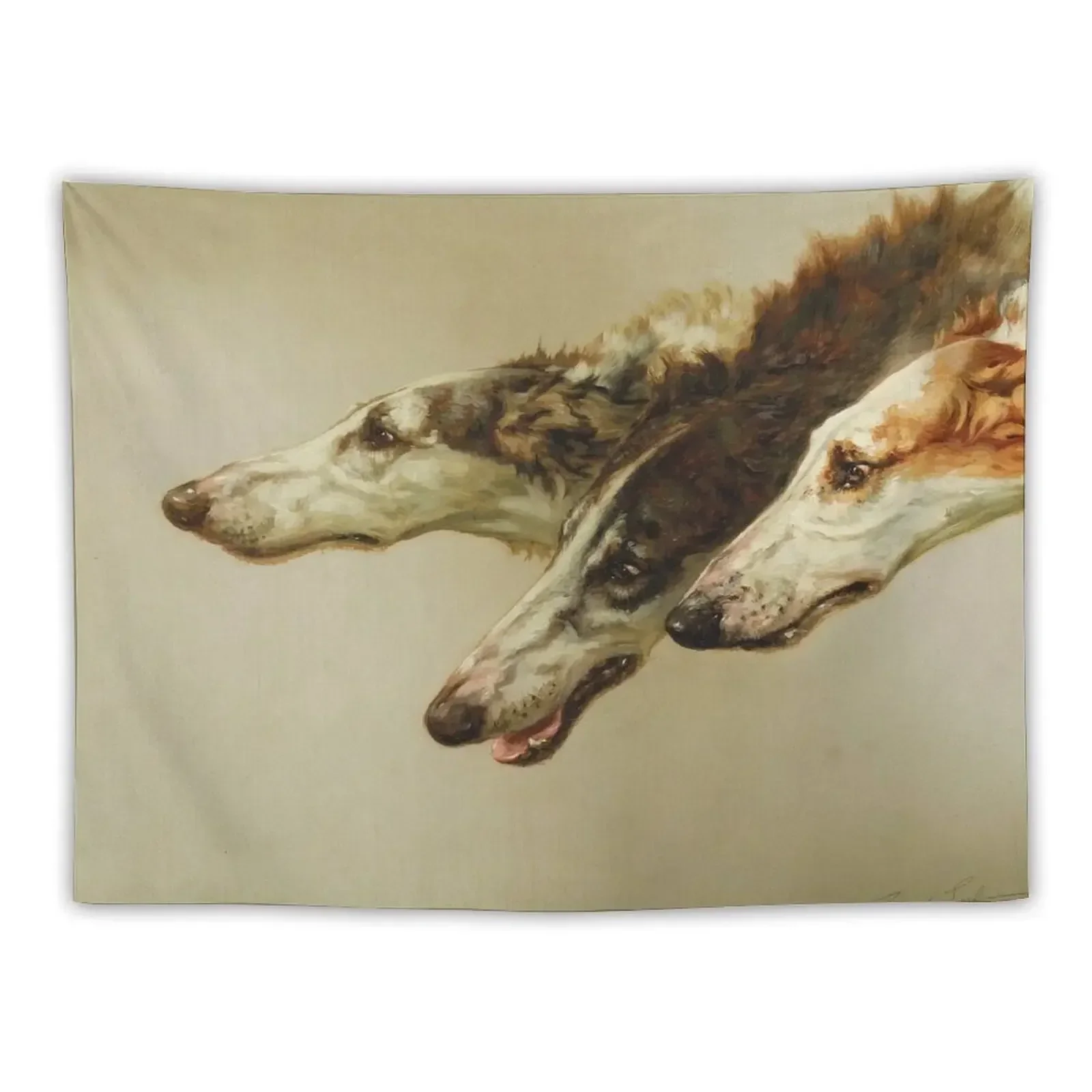 Barzoi Heads Tapestry Wall Hanging Decor Bedroom Decoration Wall Decoration Items Room Decoration Aesthetic Tapestry