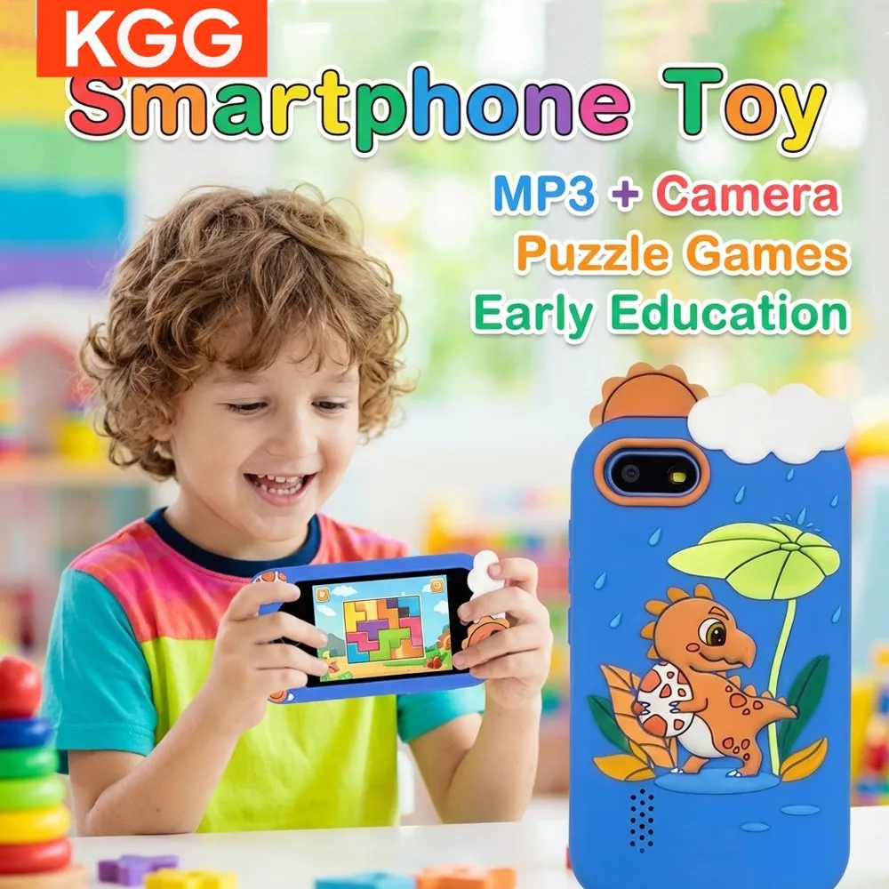 Kids Toy Learning Phone with Touch Screen Dual Camera Educational Games & Habit Tracker for Toddlers Gift