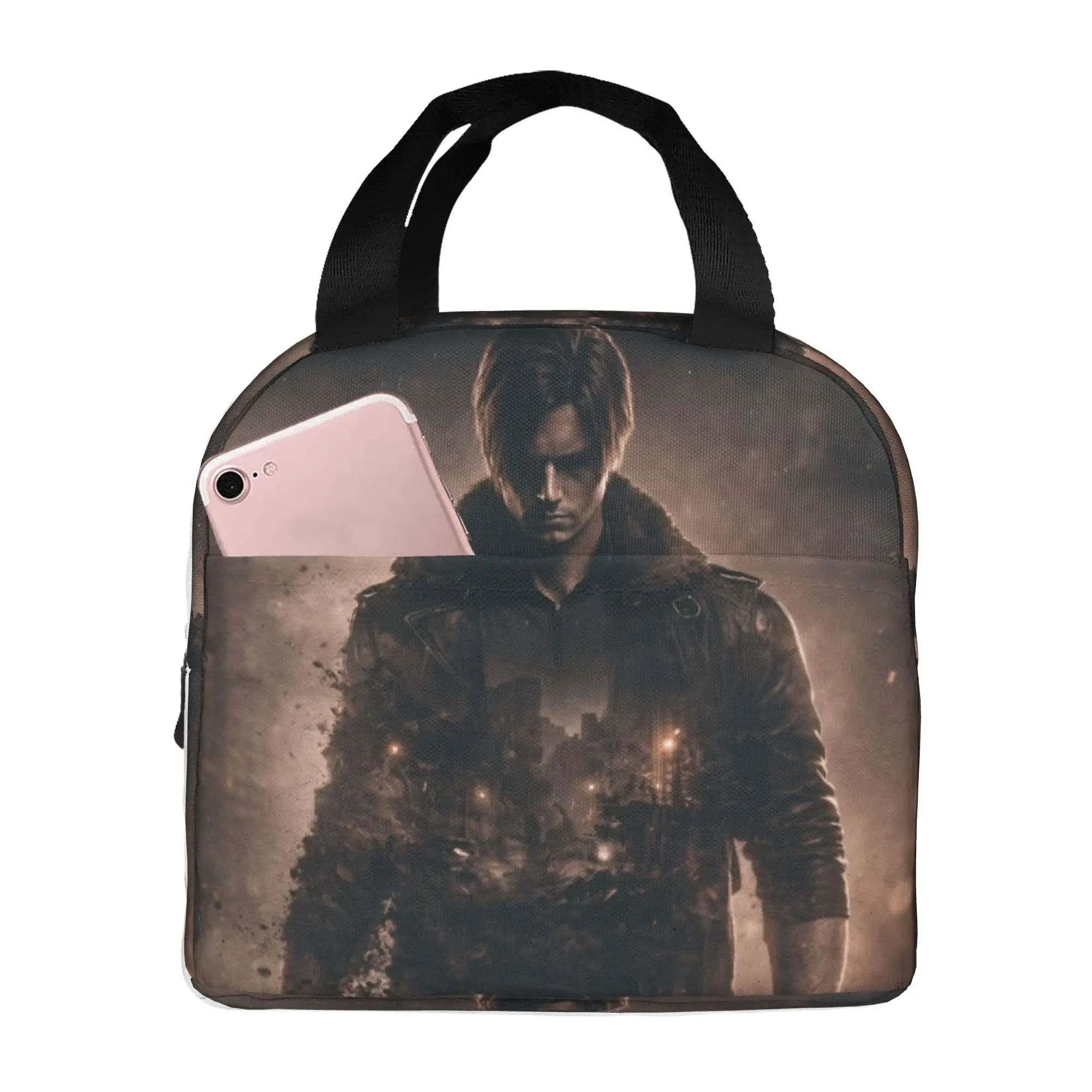 R-Residents Evils 9 Thermal Insulated Lunch Bag Action Adventure Game Portable Lunch Tote for Outdoor Picnic Storage Food Box