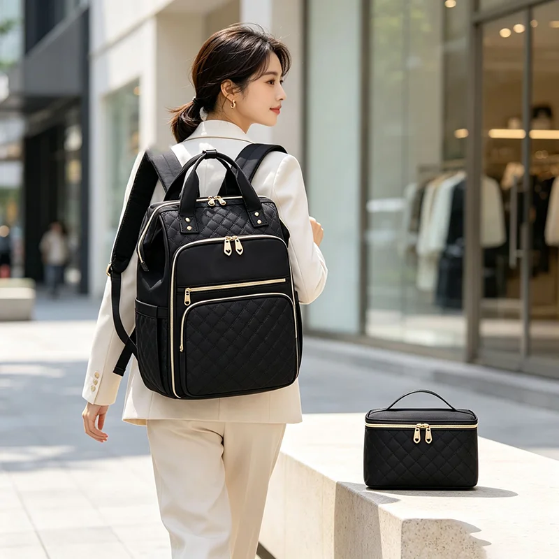 Lunch Backpack Student Daily Storage Bag Work Tote Backpack Lunch Box School Office Picnic Travel Vacation Outgoing Hiking﻿