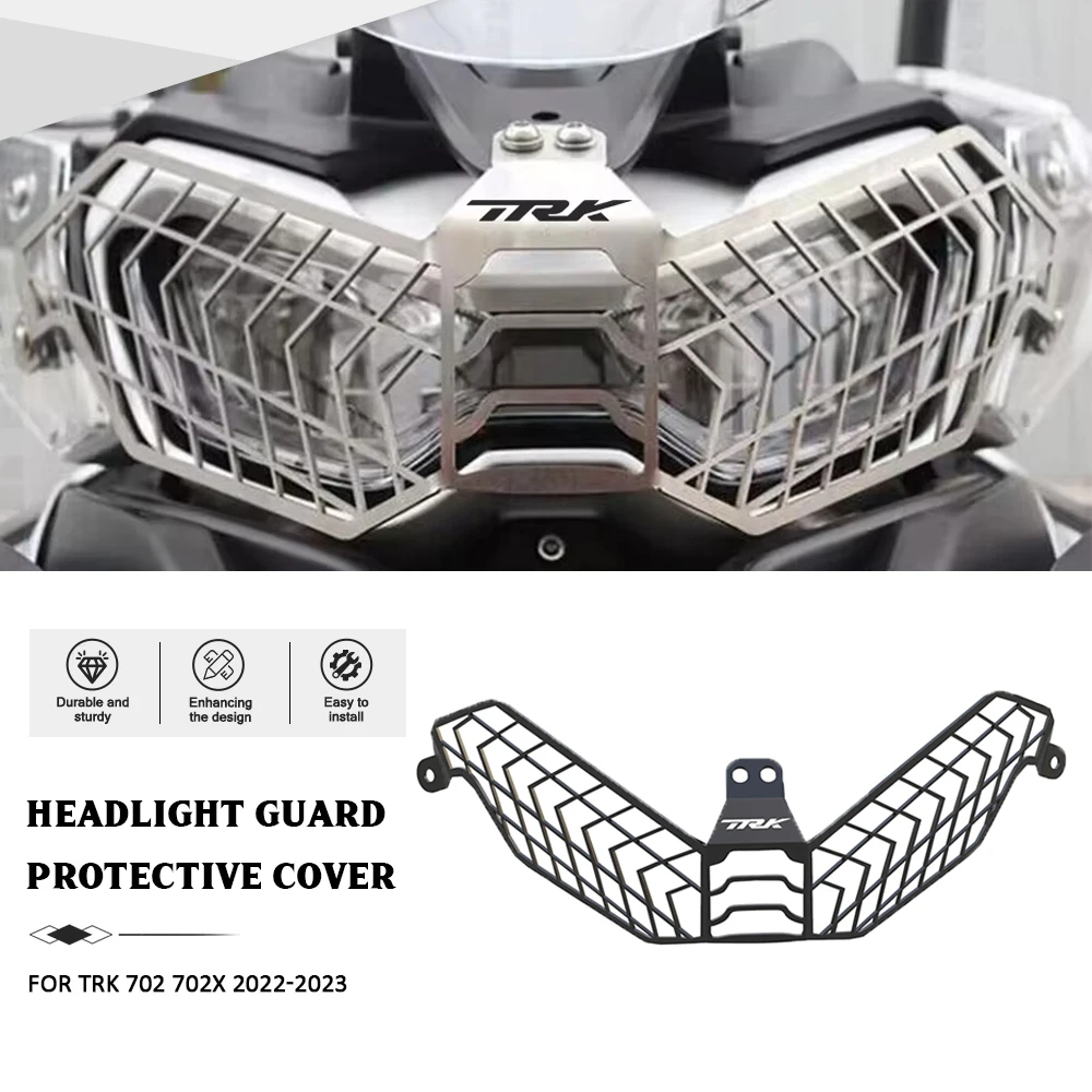 

For Benelli TRK 702 702X 2022 2023 Motorcycle Headlight Protector Cover Lamp Guard Grille Head Light Shield Cover TRK702 TRK702X