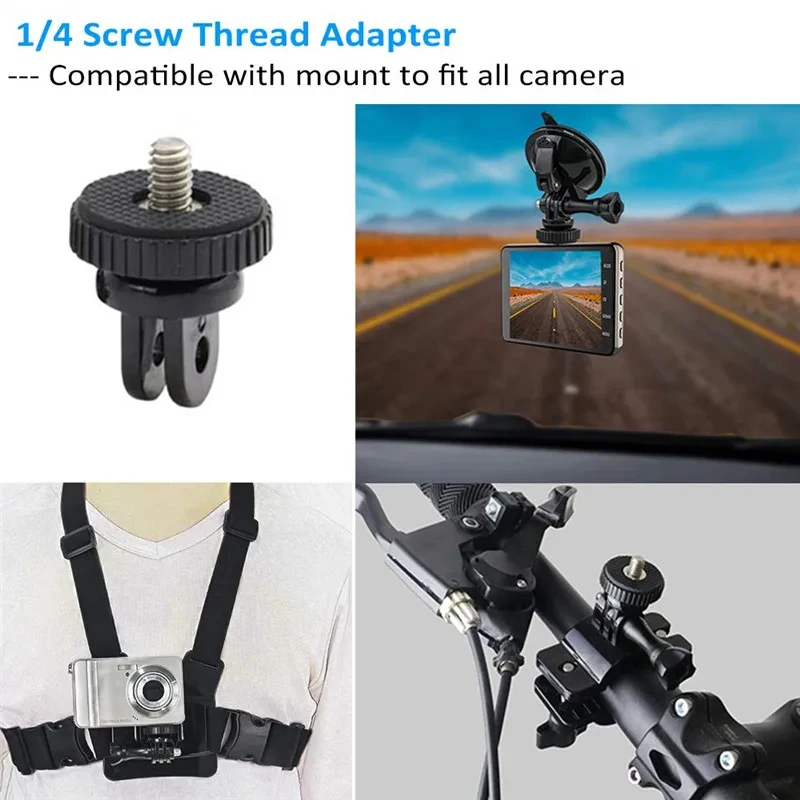 Sports camera Accessories helmet mount set with hook buckle J Straight mounting base for GoPro Hero Insta360 Xiaomi Yi accessory