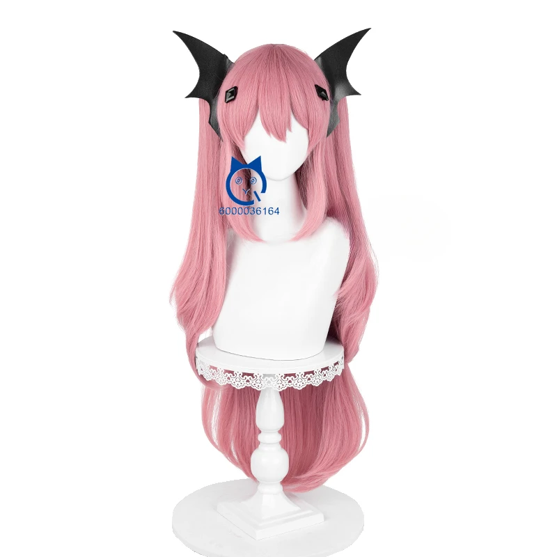 Serraph off The End 애니메이션 코스프레 Krul Tepes 핑크 내열성 합성 가발, 만화 콘 파티 할로윈, 90cm 및 120cm 길이