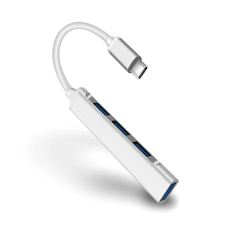 USB Splitter 4 Port USB 3.0 Hub Expander USB Adapter Station USB Hub 4 Ports Ultra Slim Data Type C Hub for Laptop Computer