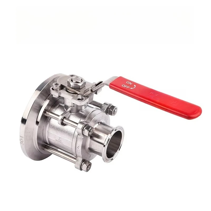 الغذاء الصف جودة عالية الفولاذ المقاوم للصدأ ملحومة ثلاثي المشبك خزان أسفل صمام الخزان الصحي صمام الكرة السفلية