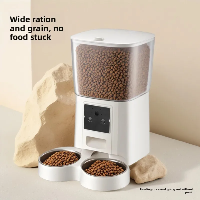 

2025 New 5L Large Capacity Smart Pet Feeder with Remote Video Monitoring Auto Food Dispenser Anti-Jam Technology