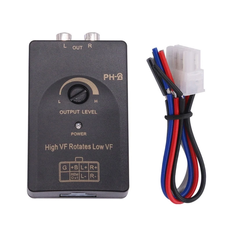 

A70F Car High Frequency to Low Frequency Output Converter, Speaker Output to RCAs Line Control Stereo Signal Adapter